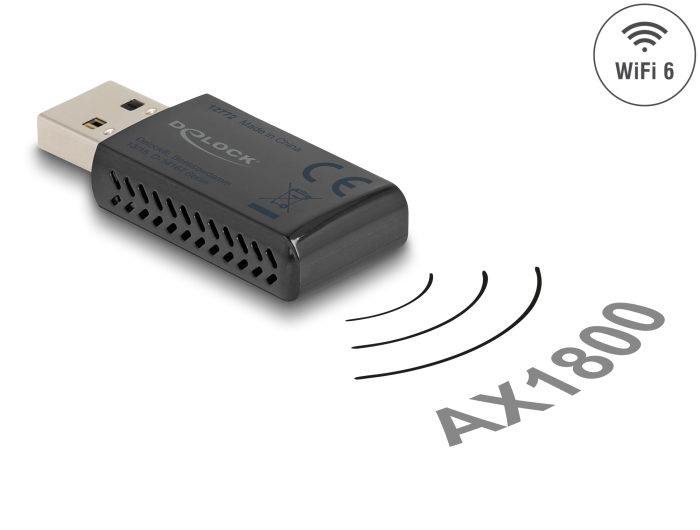 Delock Wi-Fi 6 Dualband WLAN USB Stick AX1800 (1201 + 574 Mbps) #1 