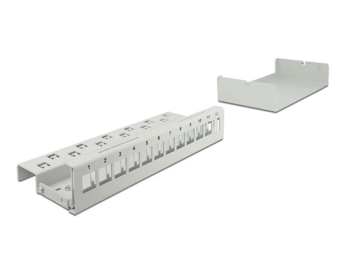 Delock Keystone Patchpanel 12 Port grau #3 