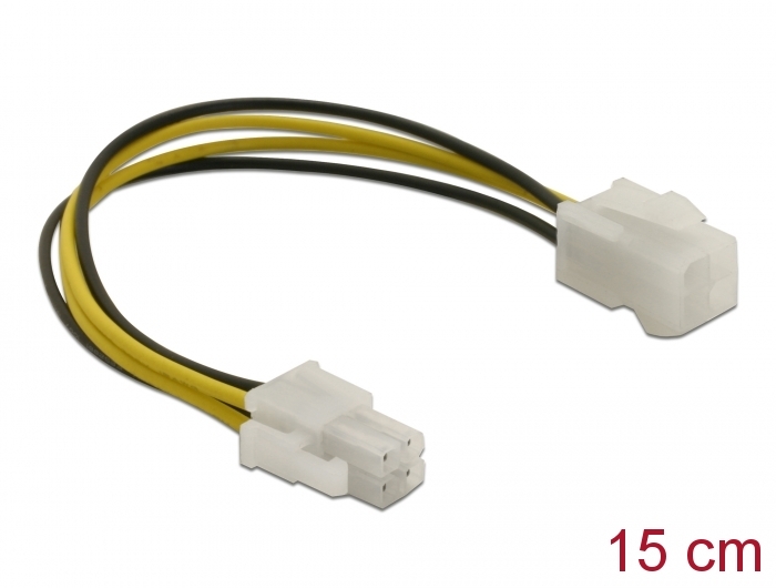Delock Verlängerungskabel P4 4 Pin Stecker > P4 4 Pin Buchse 15 cm #1 