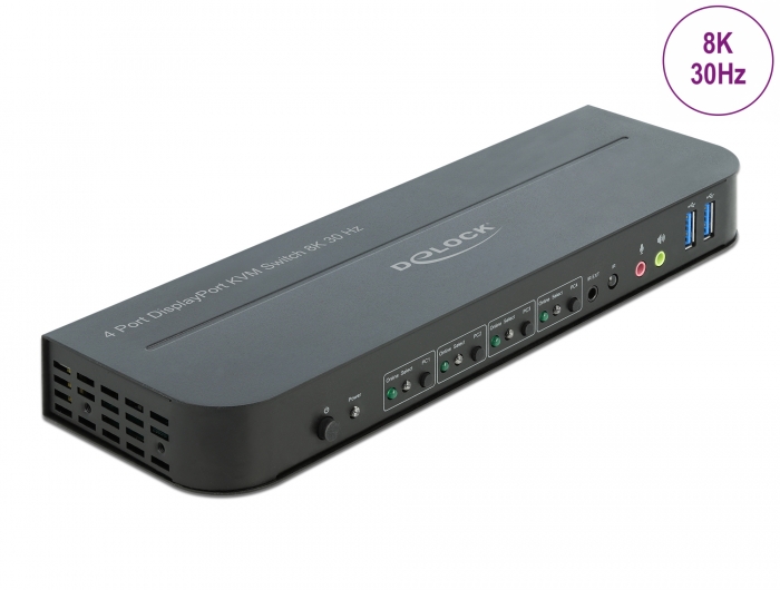 Delock DisplayPort 1.4 KVM Switch 8K 30 Hz mit USB 5 Gbps und Audio #1 