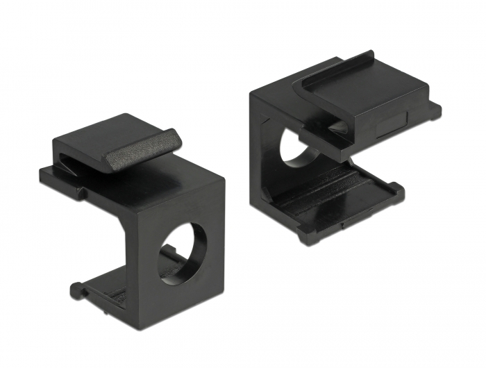 Delock Keystone Abdeckung schwarz mit 8 mm Durchführung 4 Stück #2 