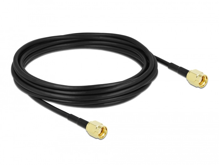Delock Antennenkabel RP-SMA Stecker zu RP-SMA Stecker LMR/CFD100 5 m low loss #2 