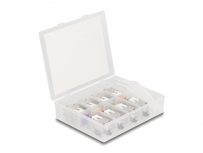 Delock Keystone Modul RJ45 Buchse zu LSA Cat.6A werkzeugfrei farbig Set 8 Stück #2 