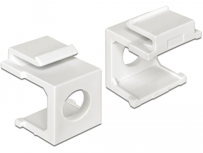 Delock Keystone Abdeckung weiß mit 8 mm Durchführung 4 Stück #2 