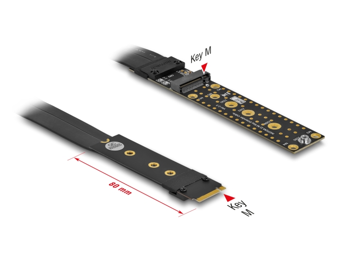 Delock Riser Karte M.2 Key M Verlängerung NVMe mit 20 cm Kabel #3 