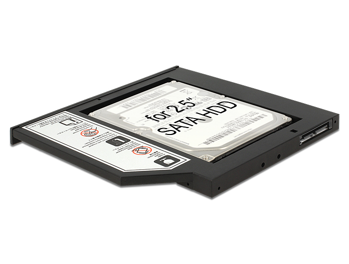 Delock Caddy Slim SATA 5.25″ Einbaurahmen (10 mm) für 1 x 2.5″ SATA HDD bis 9,5 mm #4 