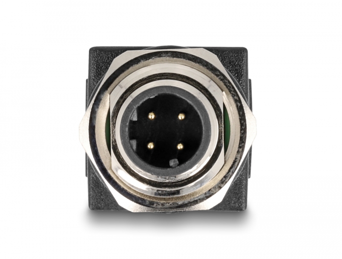 Delock M12 Adapter D-kodiert 4 Pin Stecker zu RJ45 Buchse gerade #2 