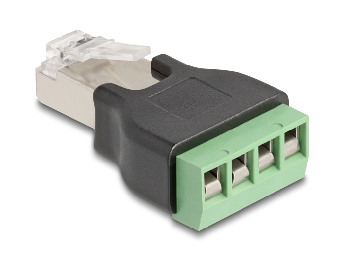 Delock RJ45 Stecker zu Terminalblock Adapter 4 Pin #2 