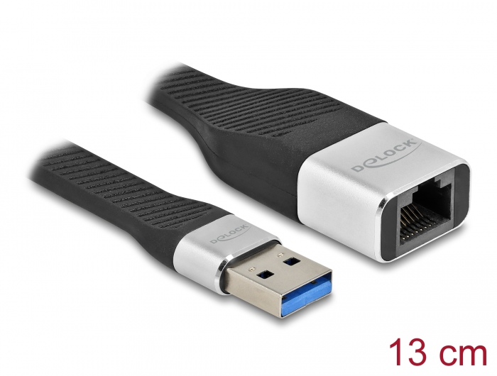 Delock FPC Flachbandkabel USB Typ-A zu Gigabit LAN 10/100/1000 Mbps 13 cm #1 
