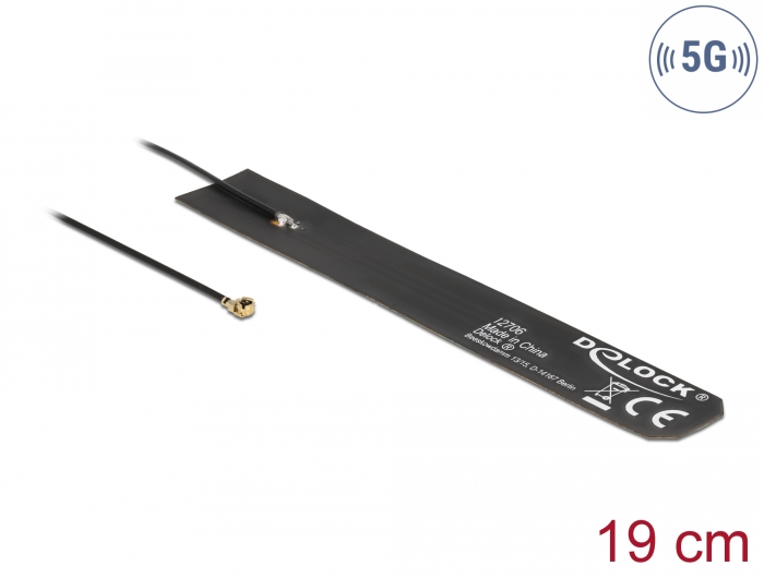 Delock 5G LTE Antenne I-PEX Inc., MHF® I kompatibler Stecker 0 - 4 dBi omnidirektional FPC #1 