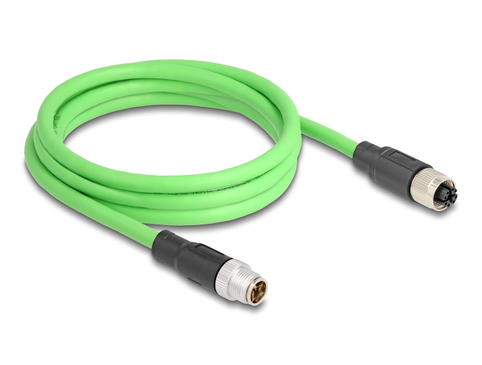 Delock M12 Kabel X-kodiert 8 Pin Stecker zu Buchse PUR (TPU) 2 m #2 