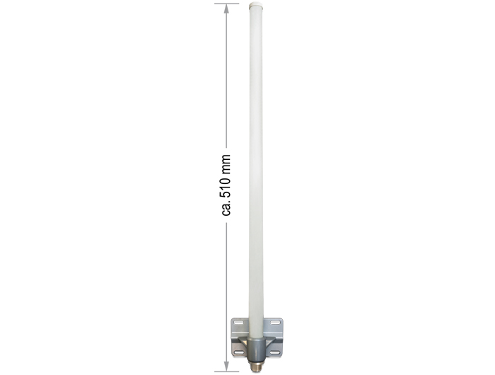 Delock WLAN 802.11 b/g/n Antenne N Buchse 8 dBI omnidirektional starr grau outdoor #1 