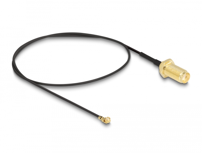 Delock Antennenkabel SMA Buchse zum Einbau zu I-PEX Inc., MHF® I Stecker 1.37 35 cm Gewindelänge 10 mm #2 