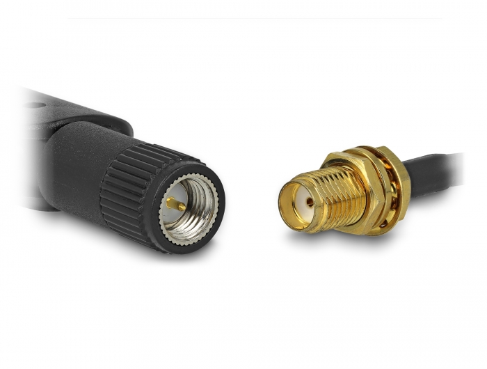Delock LoRa 868 MHz Antenne SMA Stecker 3 dBi omnidirektional mit Kippgelenk schwarz #3 