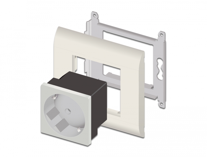 Delock Easy 45 Schutzkontakt-Steckdose 45°-Anordnung 45 x 45 mm 10 Stück #3 