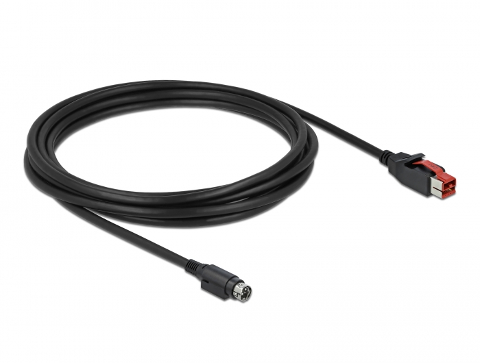 Delock PoweredUSB Kabel Stecker 24 V zu Mini-DIN 3 Pin Stecker 3 m für POS Drucker und Terminals #2 