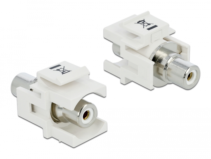 Delock Keystone Modul Cinch Buchse > Cinch Buchse weiß / weiß #1 