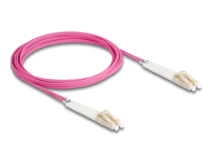 Delock LWL Kabel LC Duplex zu LC Duplex Multimode OM4 winkelbar 3 m #2 