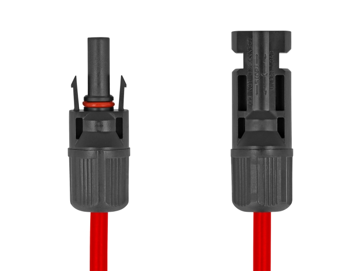 Delock DL4 Solar Flachbandkabel Stecker zu Buchse 1 m rot #3 