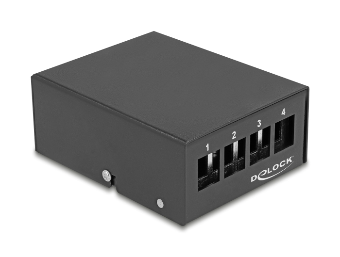 Delock Keystone Patchpanel 4 Port schwarz #1 
