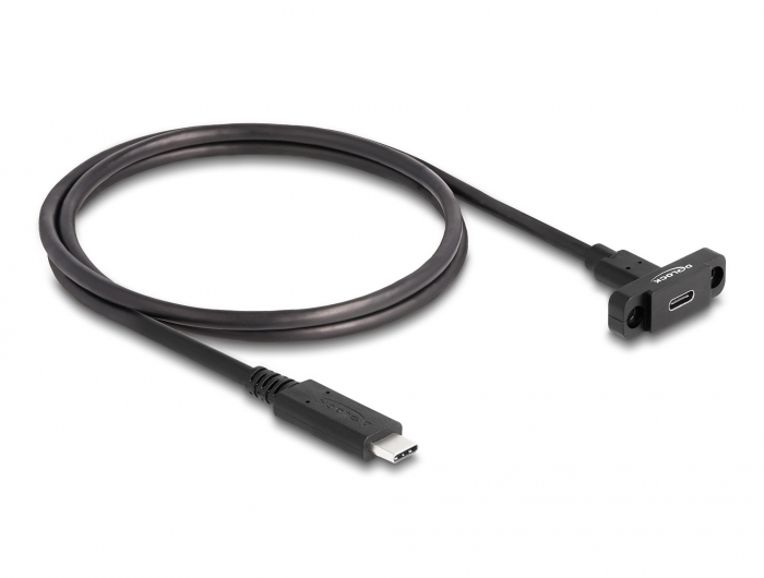 Delock SuperSpeed USB 10 Gbps (USB 3.2 Gen 2) Kabel USB Type-C™ Stecker zu Buchse 1 m zum Einbau schwarz #2 