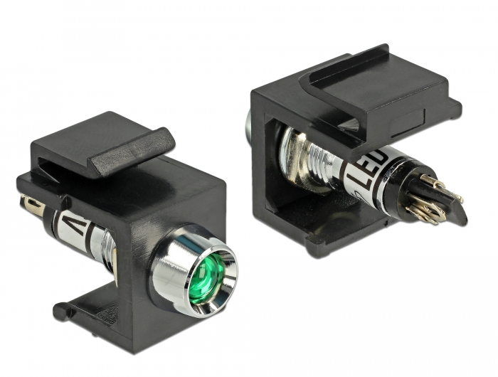 Delock Keystone LED grün 6 V, schwarz #1 