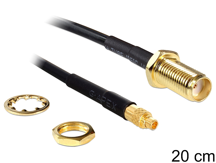 Delock Antennenkabel SMA Buchse zum Einbau zu MMCX Stecker 200 mm #5 