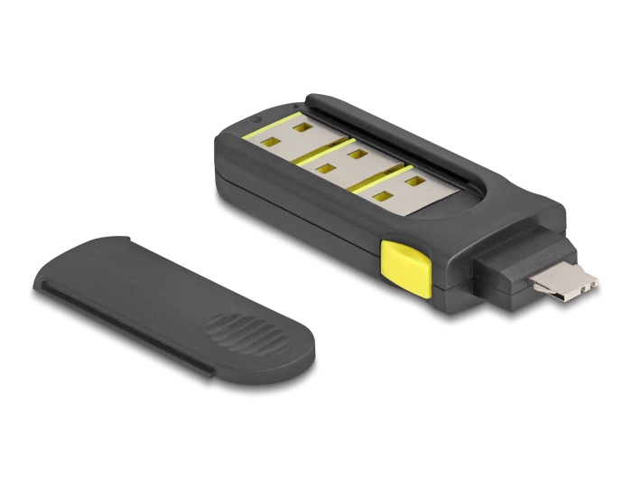 Delock USB Port Blocker Set für USB Typ-A Buchse 4 Stück + Verschlusswerkzeug #2 