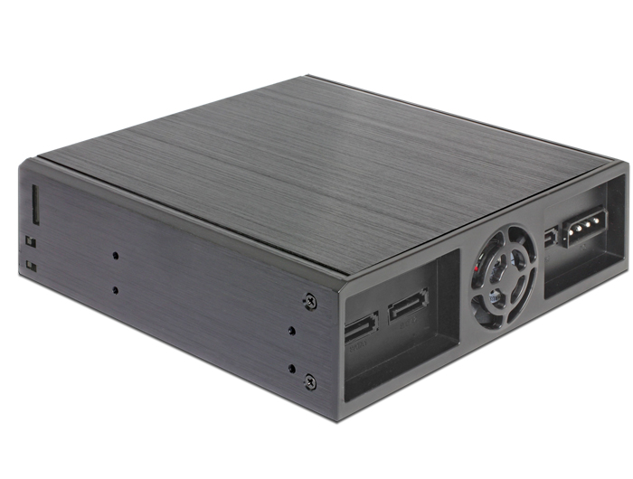 Delock 5.25″ Wechselrahmen für 1 x 5.25″ Slim Laufwerk + 2 x 2.5″ SATA HDD / SSD #3 