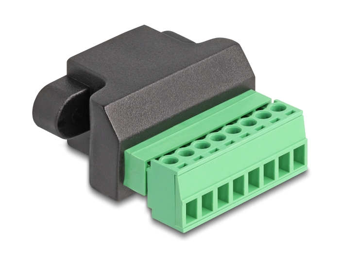 Delock RJ45 Buchse zu Terminalblock Adapter zum Einbau 8 Pin 2-teilig #2 