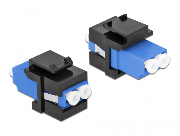 Delock Keystone Modul LC Duplex Buchse zu LC Duplex Buchse blau / schwarz #2 