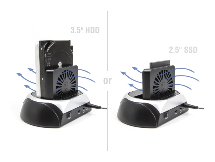 Delock USB 10 Gbps Dockingstation für 2.5″ / 3.5″ SATA HDD / SSD oder M.2 NVMe PCIe oder SATA SSD mit Lüfter #4 