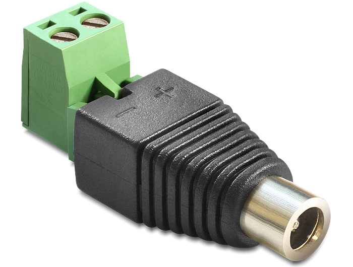 Delock Adapter DC 5,5 x 2,5 mm Buchse > Terminalblock 2 Pin 2-teilig #2 