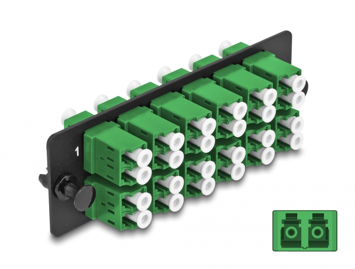 Delock LWL Adapter Panel LC Duplex APC 12 Port grün #1 
