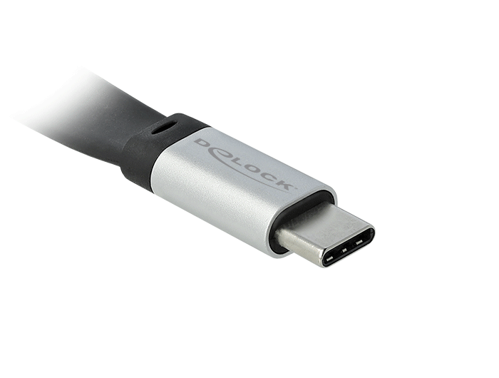 Delock USB 3.2 Gen 2 FPC Flachbandkabel USB Type-C™ zu USB Type-C™ 22 cm PD 3 A E-Marker #3 