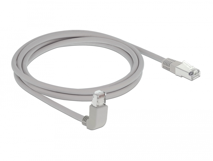 Delock Netzwerkkabel RJ45 Cat.5e SF/UTP oben gewinkelt / gerade 2 m #4 