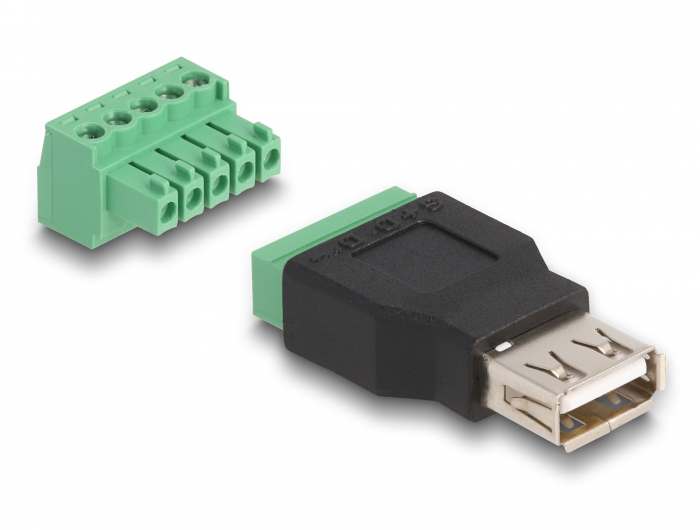 Delock USB 2.0 Typ-A Buchse zu Terminalblock Adapter 2-teilig #1 