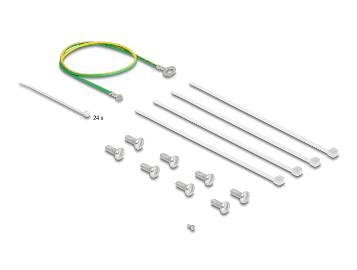Delock 19″ Kabelabfangschiene für Netzwerkkabelverbinder mit LSA Anschluss 24 Port Metall #3 
