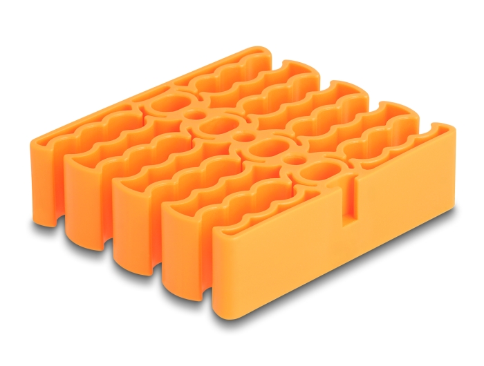 Delock Kabel-Organizer mit 24 Kabeleinführungen orange #1 