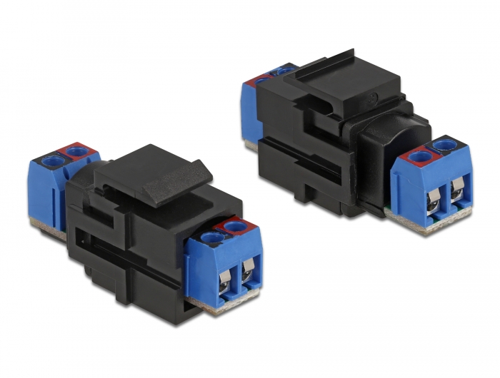 Delock Keystone Modul 2 Pin Terminalblock > Terminalblock schwarz #1 