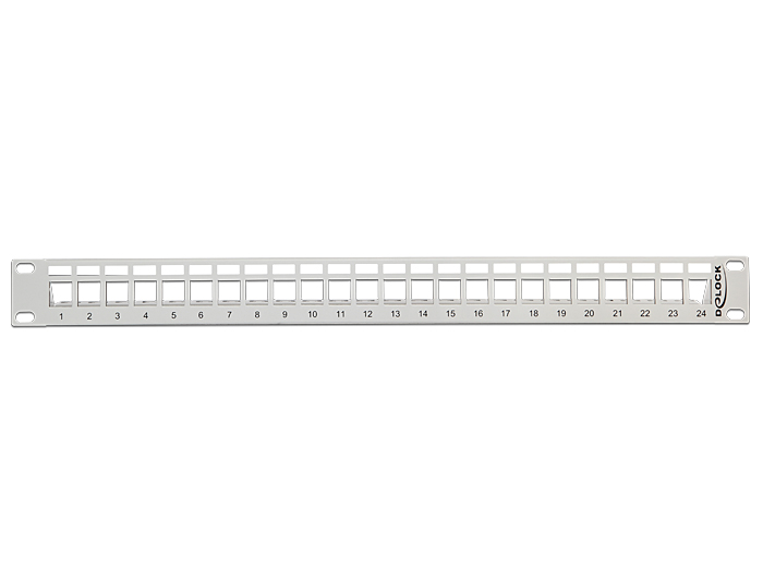 Delock 19″ Keystone Patchpanel 24 Port grau #4 