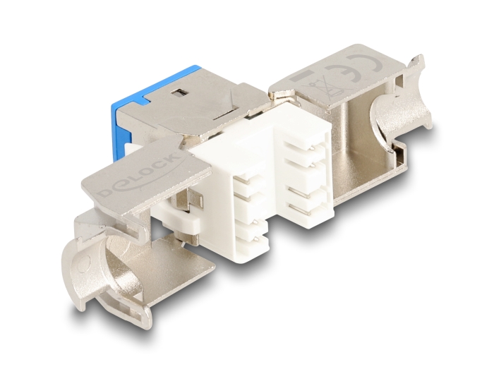 Delock Keystone Modul RJ45 Buchse zu LSA Cat.6A werkzeugfrei blau Set 10 Stück #3 