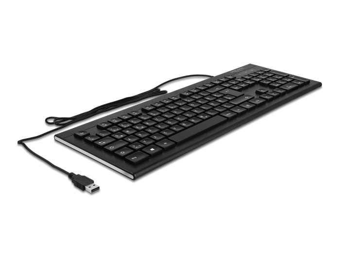Delock USB Tastatur kabelgebunden 1,5 m schwarz (Water-Drop) #1 