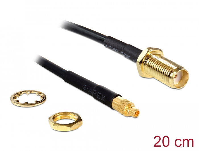Delock Antennenkabel SMA Buchse zum Einbau zu MMCX Stecker 200 mm #1 