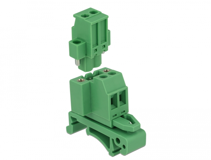 Delock Terminalblock Set für Hutschienen 2 Pin mit Schraubverriegelung #4 