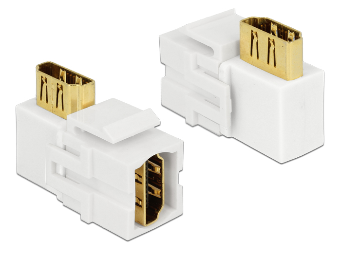 Delock Keystone Modul HDMI Buchse > HDMI Buchse 90° gewinkelt weiß #1 