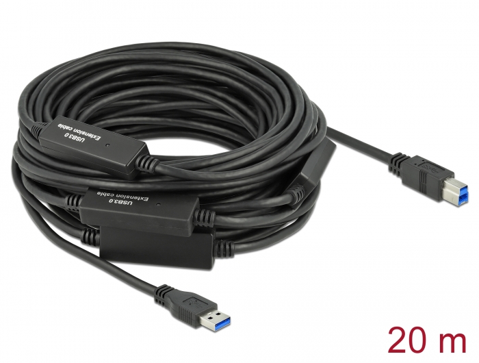 Delock Aktives USB 3.2 Gen 1 Kabel USB Typ-A zu USB Typ-B 20 m #1 