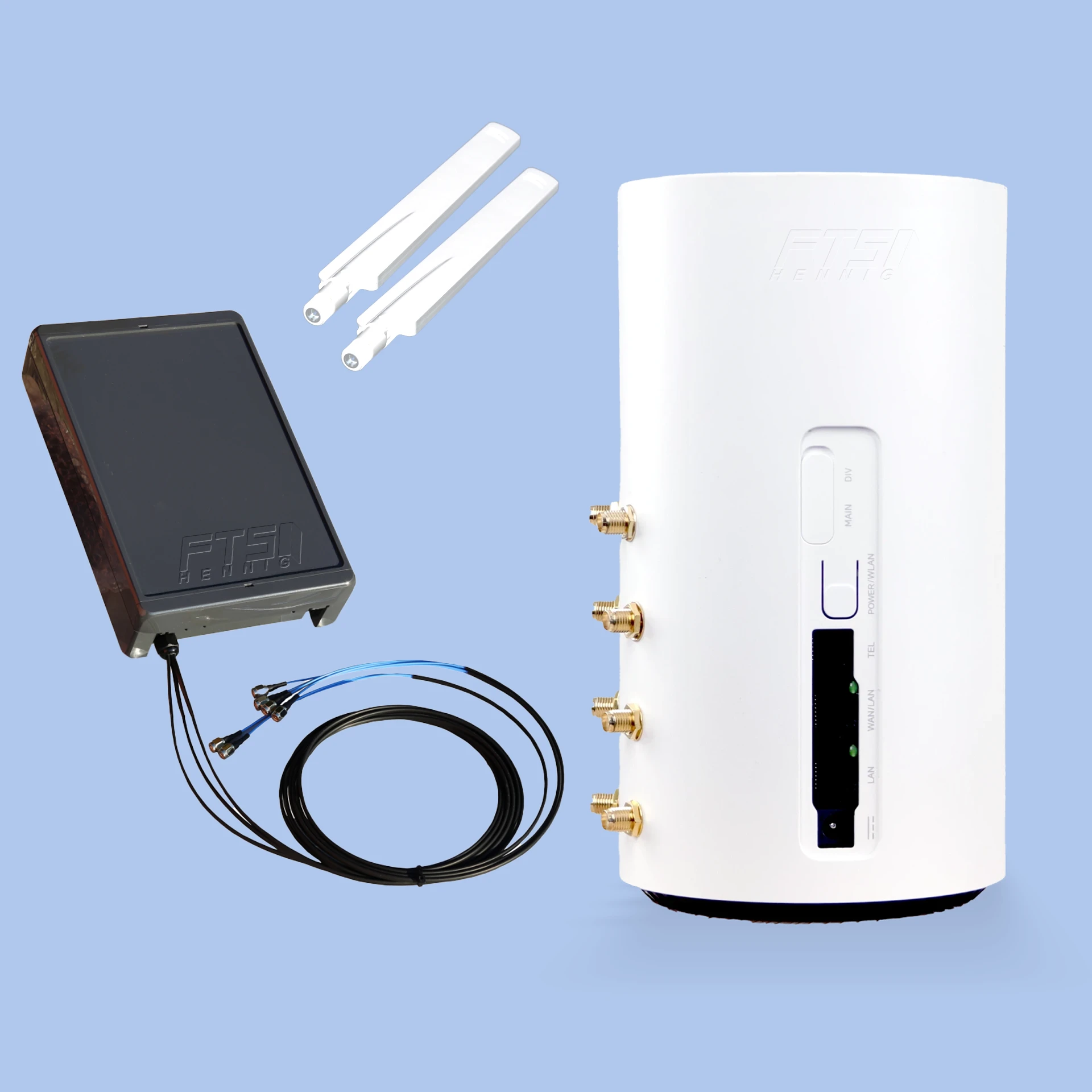 Set: 5G Router Saxony Pro Seven X8 mit Fenster-Antenne 