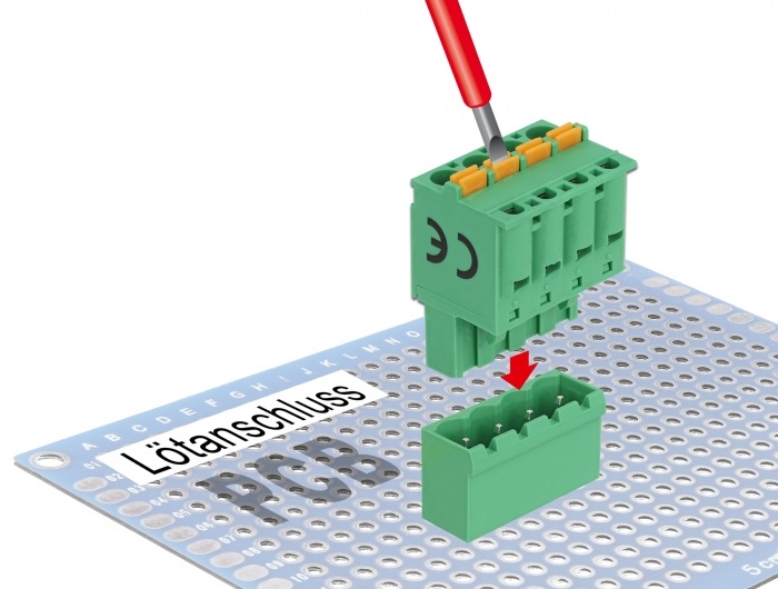 Delock Terminalblock Set für Platine 4 Pin 5,08 mm Rastermaß vertikal #4 