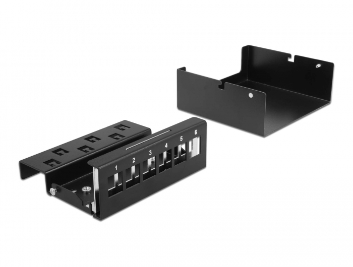 Delock Keystone Patchpanel 6 Port schwarz #3 